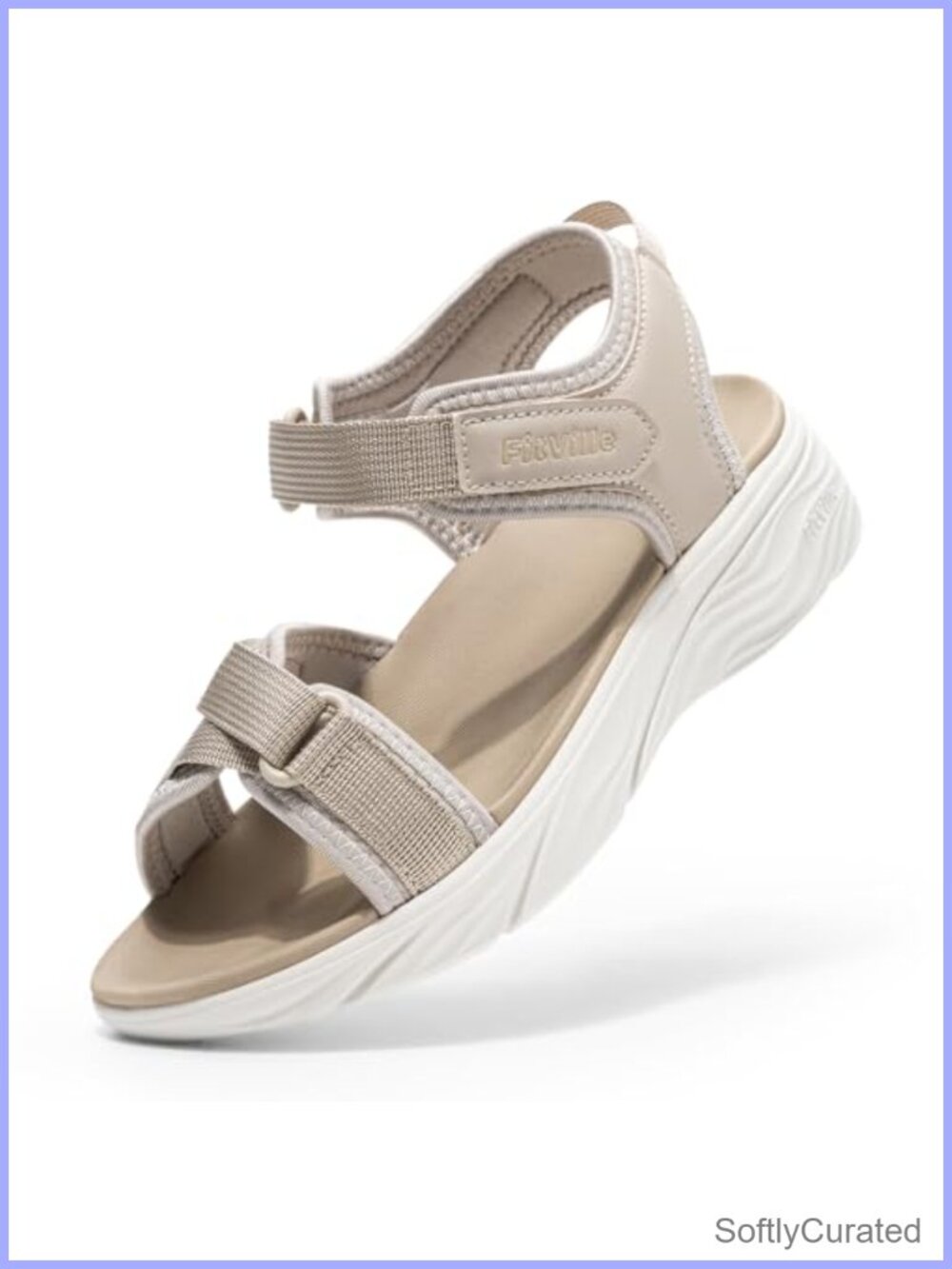 Wide Width Orthopedic Walking Sandals with Arch Support and Adjustable Straps